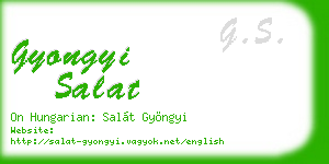 gyongyi salat business card
