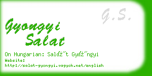 gyongyi salat business card